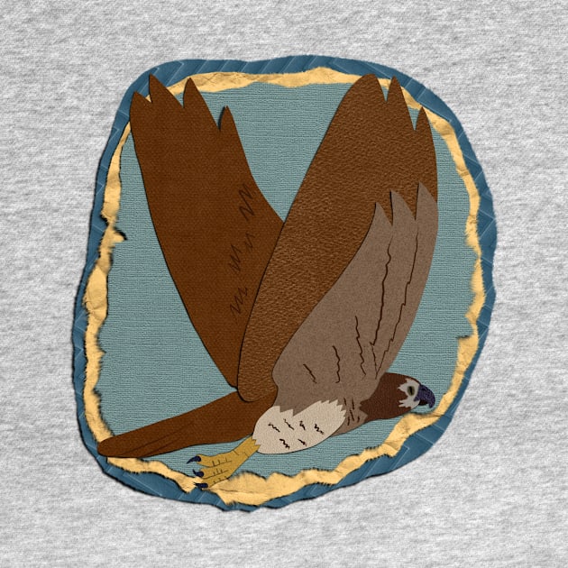 Paper craft hawk by Black Squirrel CT